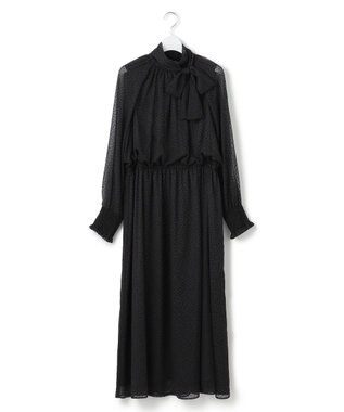 23区 【APPLAUDIR】シアードットフロッキー ボウタイリボンドレス ブラック系