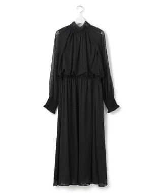 23区 【APPLAUDIR】シアードットフロッキー ボウタイリボンドレス ブラック系