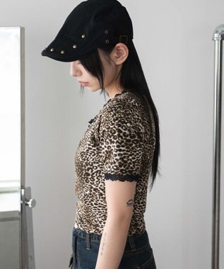 WEGO レオパードレースちびT ブラウン