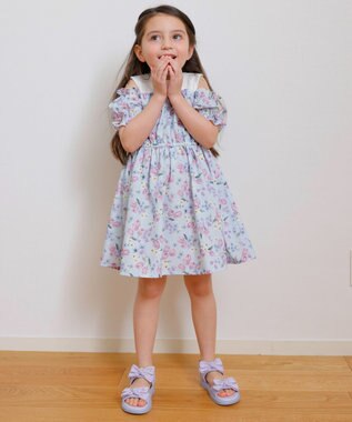 ANY KIDS リボン スポーツ サンダル ラベンダー