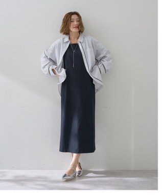 YECCA VECCA イージーケアドロストシャツ Stripe