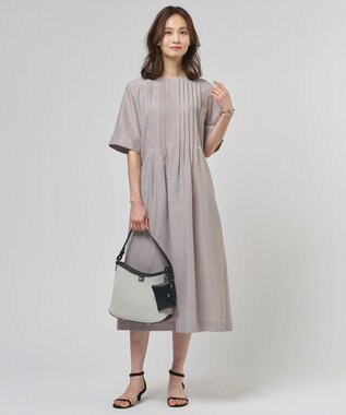 J.PRESS LADIES L エアリースパンボイル ワンピース グレージュ系