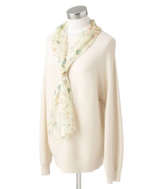 MOONBAT FURLA(フルラ) シルクシフォンロングスカーフ／35×150cm ライトイエロー