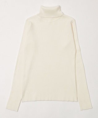 WEGO 【2025年秋冬新作】リブタートルニット ホワイト