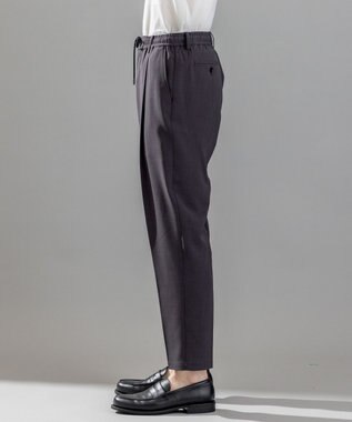 JOSEPH HOMME 【新柄】テクノボイルストレッチ ドロスト付きワイドテーパードパンツ / TEDDY CONVERTIBLE グレー系