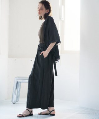 YECCA VECCA 【UVカット/遮熱/接触冷感】COOLタックワイドパンツ Charcoal Gray