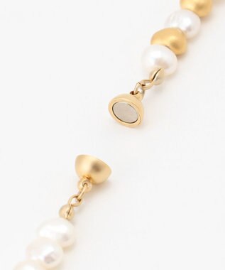 自由区 淡水パール3WAY ネックレス マットゴールド