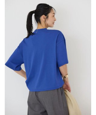 AMERICAN HOLIC モックネック５分袖カットプルオーバー Blue