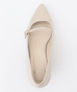 ANY SIS 【23.0~24.0cm】ミニストーンバックル パンプス ベージュエナメル