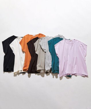 ANY SIS 【シルクタッチさら魅せTシャツ】後ろコクーン プルオーバー ラベンダー