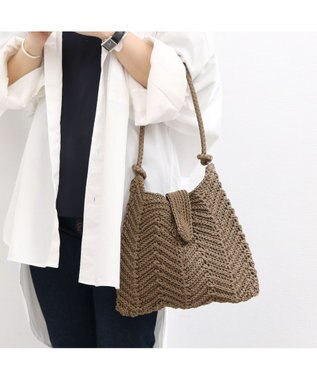 UNBILLION カシュカシュ cachecache / 山波編みトート カゴバッグ