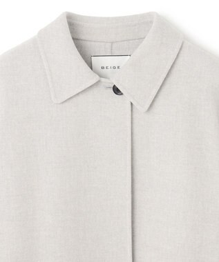 BEIGE， GRASSE / ステンカラーリバーショートコート L Gray