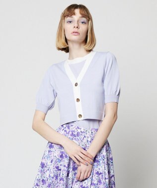 TOCCA 【接触冷感＆洗える】RAINBOW カーディガン ライラック系