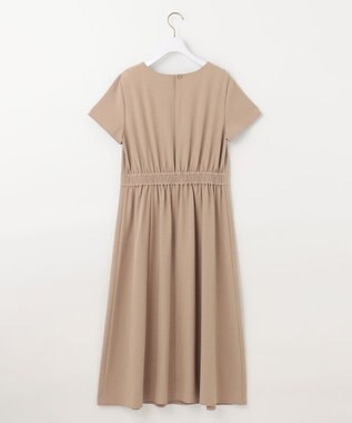 ANY SIS 【WEB・一部店舗限定】リネンライクポリエステル ワンピース モカ