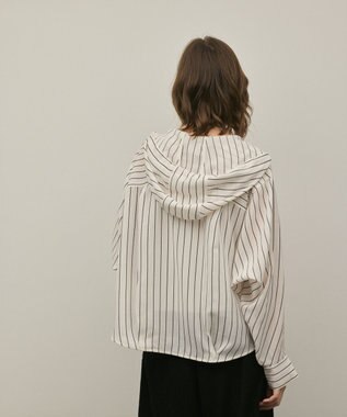 GRACE CONTINENTAL フードシャツ ストライプ