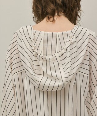 GRACE CONTINENTAL フードシャツ ストライプ