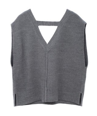 Green Parks ＳＥＴ２点　ニットベスト＋ロンＴＥＥ Gray Mixture