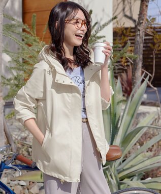 Tiaclasse 【テフロン加工・撥水・花粉ガード】マウンテンパーカー アイボリー