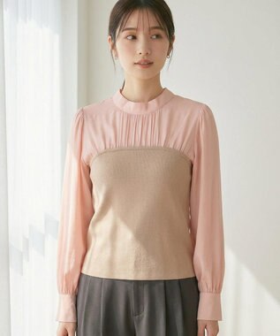 Feroux 【洗える】ビスチェドッキングニット プルオーバー
