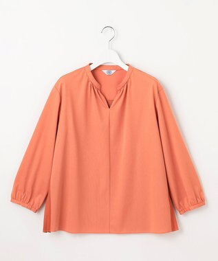 J.PRESS LADIES コンパクトトリコット バックプリーツ カットソー オレンジ系