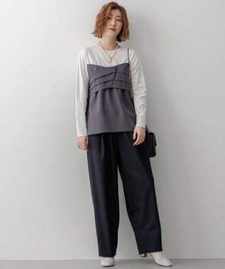 23区 キルティング トップハンドル ショルダーバッグ ブラック系