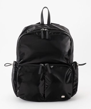 LA BAGAGERIE メタリックドロストポケット　リュックサック ブラック