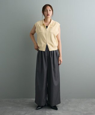 CRAFT STANDARD BOUTIQUE ３タックワイドスラックス Charcoal Gray