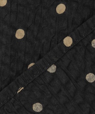 自由区 L 【WEB限定】コットンサッカープリント シャツ ブラック×ブラウン