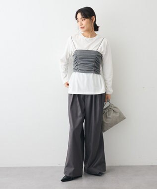 CRAFT STANDARD BOUTIQUE ３タックワイドスラックス Charcoal Gray