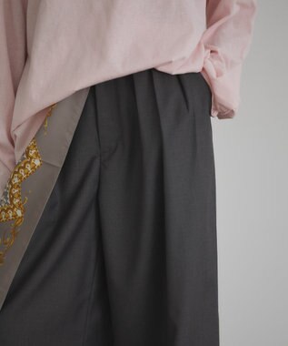 CRAFT STANDARD BOUTIQUE ３タックワイドスラックス Charcoal Gray