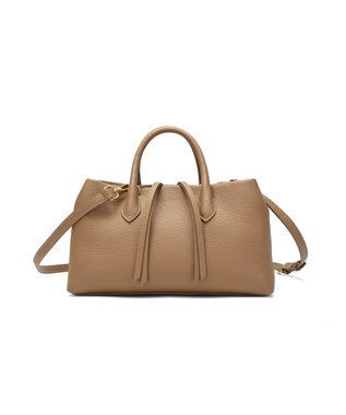 style code [Lyrss/リルス] 2WAY エレガント レザーハンドバッグ ベージュ