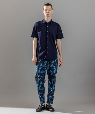 JOSEPH HOMME 【新柄】テクノボイルストレッチ ドロスト付きワイドテーパードパンツ / TEDDY CONVERTIBLE ブルー系5