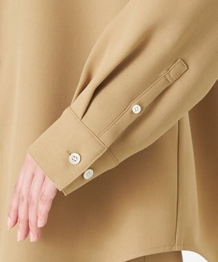 NAVE 【ReNAVE】ウォッシャブルツイル シャツ キャメル系