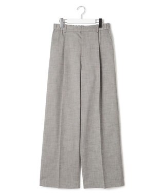 23区 【セットアップ対応/洗える】スラブツイードストレッチ ワイド パンツ グレー系