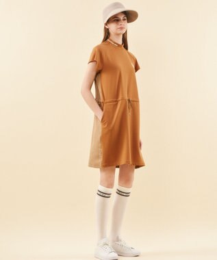 23区GOLF 【WOMEN】【吸水速乾/UVケア】モックネック ワンピース キャメル系