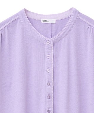 CRAFT STANDARD BOUTIQUE ピグメントヘンリーネックカットソーワンピース Lavender