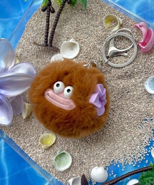 WEGO アゲアゲハイビスカスモンスターぬいぐるみキーホルダー ブラウン