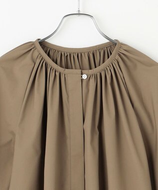 #Newans 【洗濯機可】フルギャザーブラウス カーキ
