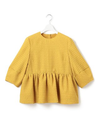 23区 【一部店舗限定/洗える】プレザンスジャカード ペプラム ブラウス イエロー系