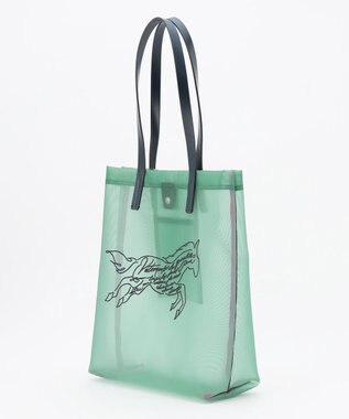 自由区 ホースメッシュトート バッグ ブルー