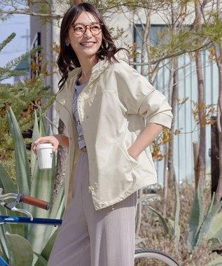 Tiaclasse 【テフロン加工・撥水・花粉ガード】マウンテンパーカー アイボリー