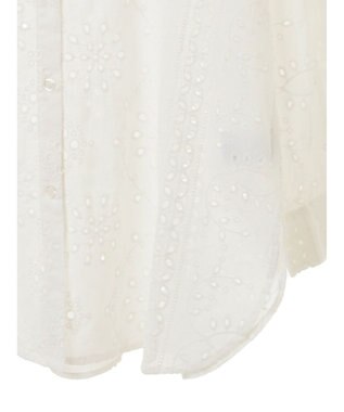 Green Parks ・ＳＵＧＡＲ　ＳＰＯＯＮ　刺繍レースシャツチュニック Off White