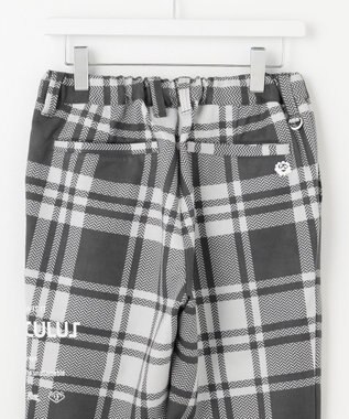 PW CIRCULUS 【MEN】チェック柄 スエードライクテーパードパンツ グレー系5