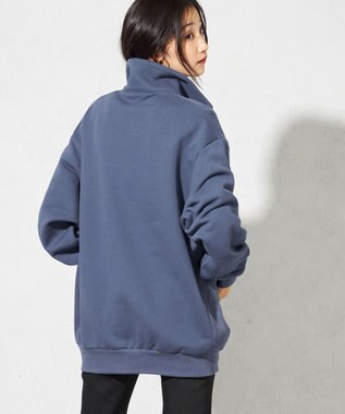 SHARE PARK LADIES 【UNISEX】MVS裏毛ハーフジップスウェット（S・Mサイズ） アッシュネイビー