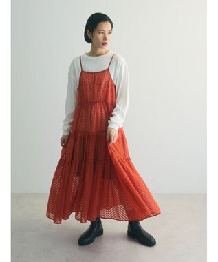 Green Parks armonia.ティアードシアーキャミワンピース Terracotta