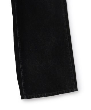 23区 【SLOW/一部店舗限定】フロッキーデニム ワイドパンツ ブラック系