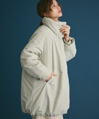 Green Parks シームレス中綿ドロストコート Smoky Green