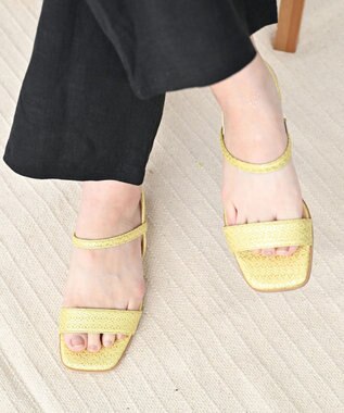 Pointer 日本製 本革バックストラップサンダル イエロー