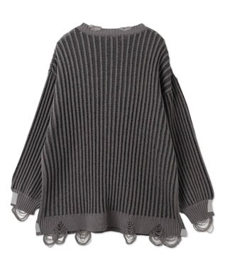 WEGO クラッシュリブBIGニットプルオーバー スミクロ