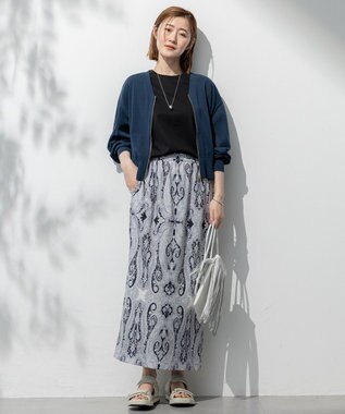 23区 S 【洗える】ライトシアーニット ブルゾン ダークブルー系